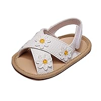 Infant Girls Open Toe Flower Shoes First Walkers Shoes Summer Toddler Floral Flat Sandals Kids Water Shows