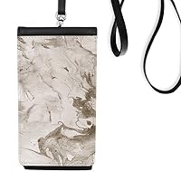 Grey Polluted Dirty Rough Paper Texture Phone Wallet Purse Hanging Mobile Pouch Black Pocket