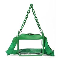 KUANG! Clear PVC Tote Purses for Women Clear Crossbody Bags Stadium Approved Shoulder Bag Satchel Hobo Bag
