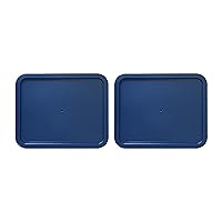 Replacement Lid for Pyrex Plastic Blue Cover 6 Cup Bowl Dish Rectangle 7211-PC (2-Pack)