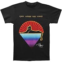 Jerry Garcia Men's Cats Under The Stars Slim Fit T-Shirt Black