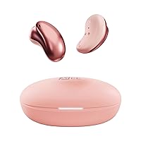 MEE audio Pebbles True Wireless Earbuds - Bluetooth 5.3 Low Profile in Ear Lightweight Headphones with Headset Microphone & Call Noise Reduction for Gym/Workouts/Sports and Gaming, Rose Gold