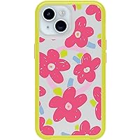 OtterBox iPhone 15, iPhone 14, and iPhone 13 Symmetry Series Clear Case - Whimsy Bloom (Yellow), Snaps to MagSafe, Ultra-Sleek, Raised Edges Protect Camera & Screen