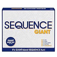 Jax Giant (aka Jumbo) SEQUENCE Game - Box Edition with Cushioned Mat, Cards and Chips, Package Colors May Vary , Blue, 27