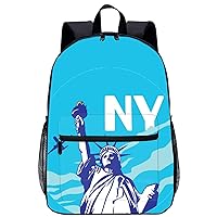 New York City Laptop Backpack for Men Women 17 Inch Travel Daypack Lightweight Shoulder Bag