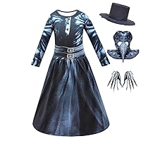 Dressy Daisy Plague Doctor Halloween Costume for Toddler Boys Little Kids, with Horror Bird Mask, Gloves and Hat