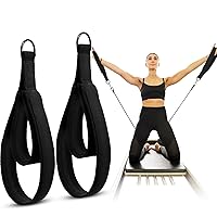 2 Pcs Pilates Double Loop Straps for Reformer Feet Fitness Equipment Straps Yoga Pilates Equipment D-Ring Exercise Strap for Gym Workout Home