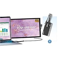 Duex Lite Portable Monitor with 9 in 1 Docking Station, Mobile Pixels 12.5