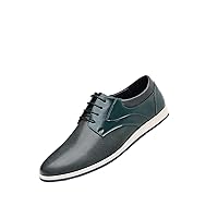 Men's Leather Sneakers Casual Oxfords Low Top Trainers