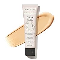 Gleam and Glow SPF 50–Highlight Tinted Moisturizer with Broad Spectrum UV Protection–Blendable Sunscreen with Antioxidant VitaminC and Green Tea–Sheer, Natural Glow,1.7 Fl Oz, Lavender