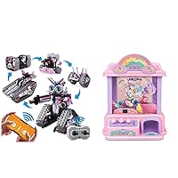 Amy&Benton Girls Remote Control Robot Building Kit Stem Pink Robot Kit with APP for 8-16 Year Old Kids + Claw Machine for Kids Grabber Arcade Crane Venting Toy with Prizes for Girls