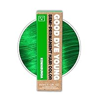 Good Dye Young Streaks and Strands Semi Permanent Hair Dye (Kowabunga) – UV Protective Temporary Hair Color Lasts 15-24+ Washes – Conditioning Green Hair Dye – PPD free Hair Dye - Cruelty-Free & Vegan Hair Dye