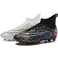 Men's Soccer Shoes High-Top Soccer Cleats Outdoor Breathable Athletic Professional Spikes Youth Boys Football Shoes Unisex