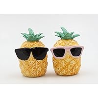 20994 Pineapple with Sunglasses Salt and Pepper Shaker, Yellow, 2 1/2
