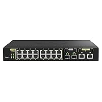 QNAP 20-Port 10GbE PoE++ and 2.5GbE PoE+ Managed Network Switch (QSW-M2116P-2T2S-US). Layer 2, Web Management