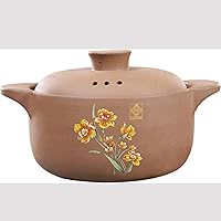 Kitchen Pot Cookware Terracotta Casserole Dish Casserole Dishes with Lids-Non-Stick Pan, Not Easy to Age (Size : 2.5L) (Size : 2.5L)
