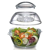 Prodyne Acrylic Iced Up Salad To Go Bowl, 5.5 Qt.