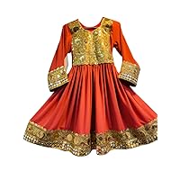 Afghan Kochi Handmade Pink Color Afghan Dress for 5 to 12 Years Kids Girl Afghan Pashtun Culture Dress for Parties and Events