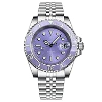 STEELDIVE Mens Diver Watches 41mm Automatic Watch Diving 30ATM Mechanical Wristwatch C3 Luminous Sapphire Mirror NH35 Purple