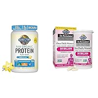 Organic Vegan Vanilla Protein Powder 22g Complete Plant Based Raw Protein & BCAAs Plus Probiotics & Digestive Enzymes for Easy Digestion – Non-GMO &