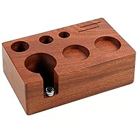 PUSEE Espresso Tamping Station, 54mm Espresso Organizer Station Fit for 51-54mm Espresso Accessories, Wood Espresso Station Coffee Tamper Station, Adjustable Height(Accessories not included)