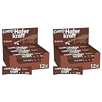Oat Bar Corny Oat Power Cocoa, Whole Grain & Vegan, 12 x 65 g (Pack of 2)