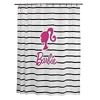 Franco Barbie Glam 13 Piece Shower Curtain and Ring Set, (100% Officially Licensed Product)