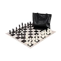 The House of Staunton Standard Chess Set Combination - Triple Weighted Regulation Pieces, Vinyl Chess Board and Standard Bag