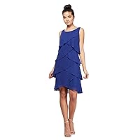 S.L. Fashions Women's Sleeveless Tiered Knee Length Dress Special Occasion
