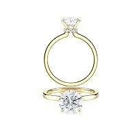 Diamond Wish IGI Certified 1 to 3 Carat Lab Grown Diamond Ribbon Halo Engagement Ring for Women in 14k Gold (I-J, VS-SI, cttw) Wedding Anniversary Promise Ring Size 4 to 9