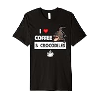 I Love Coffee and Crocodiles Reptile Animal Rescue Caffeine Premium T-Shirt