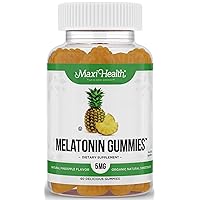 Organic Melatonin Gummies 5mg - Melatonin Gummy with Organic Sweeteners - Pineapple Flavor - Vegetarian & Kosher - Melatonin 5mg Gummies for Adults - Nighttime Wellness & Relaxation Support - 60 Count