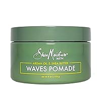 SheaMoisture Men Waves Pomade Argan Oil and Shea Butter - Hair Care Styling Product for Frizz Control and Waves - Men's styling hair wax 4 oz (1)