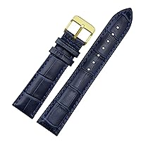 12 14 16 18 19 20 21 22 23mm Blue color Genuine Leather Watchband Strap Men and Women Watchband For Citizen Rossini Watch band