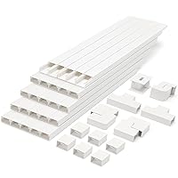 Wire Covers for Cords Kit-392.5in Wire Hiders for TV on Wall, White Cord Cover Wall, Cord Hider Wall Mounted TV, TV Cable Hider Wall Kit for Wire Cover, Cord Concealer, 25 x L15.7 W 0.95H 0.55in
