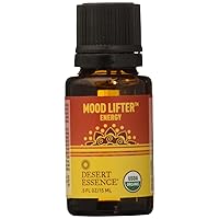 Organic Essential Oil - Mood Lifter - Energy - .5 Fl Oz - Freshens Air - Energizing Scent - Tea Tree, Cedarwood, Cardamom Oil - Promotes Energy & Joy - Helps Ease Fatigue