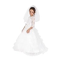 Dress Up America Bride Costume – Dreamy Bridal Dress with Wedding Veil for Girls