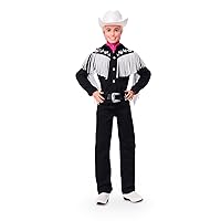 Barbie The Movie Collectible Ken Doll Wearing Black and White Western Outfit (Exclusive)