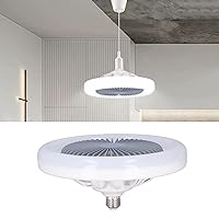 mumisuto Modern LED Ceiling Light with Fan, Ceiling Fan Light Small E27 30W Quiet Adjustable LED Fan Lamp for Living Room, Bedroom, Hallway, Dining Room, Office, 85-265V