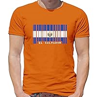 El Salvador Barcode Style Flag - Mens Premium Cotton T-Shirt