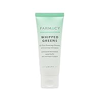 Farmacy Whipped Greens Face Wash - Oil Free Foaming Facial Cleanser for Combination and Oily Skin, 50 ml