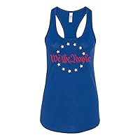 Womens We The People Betsy Ross American Flag 13 Stars USA Patriotic Racerback Tank Top