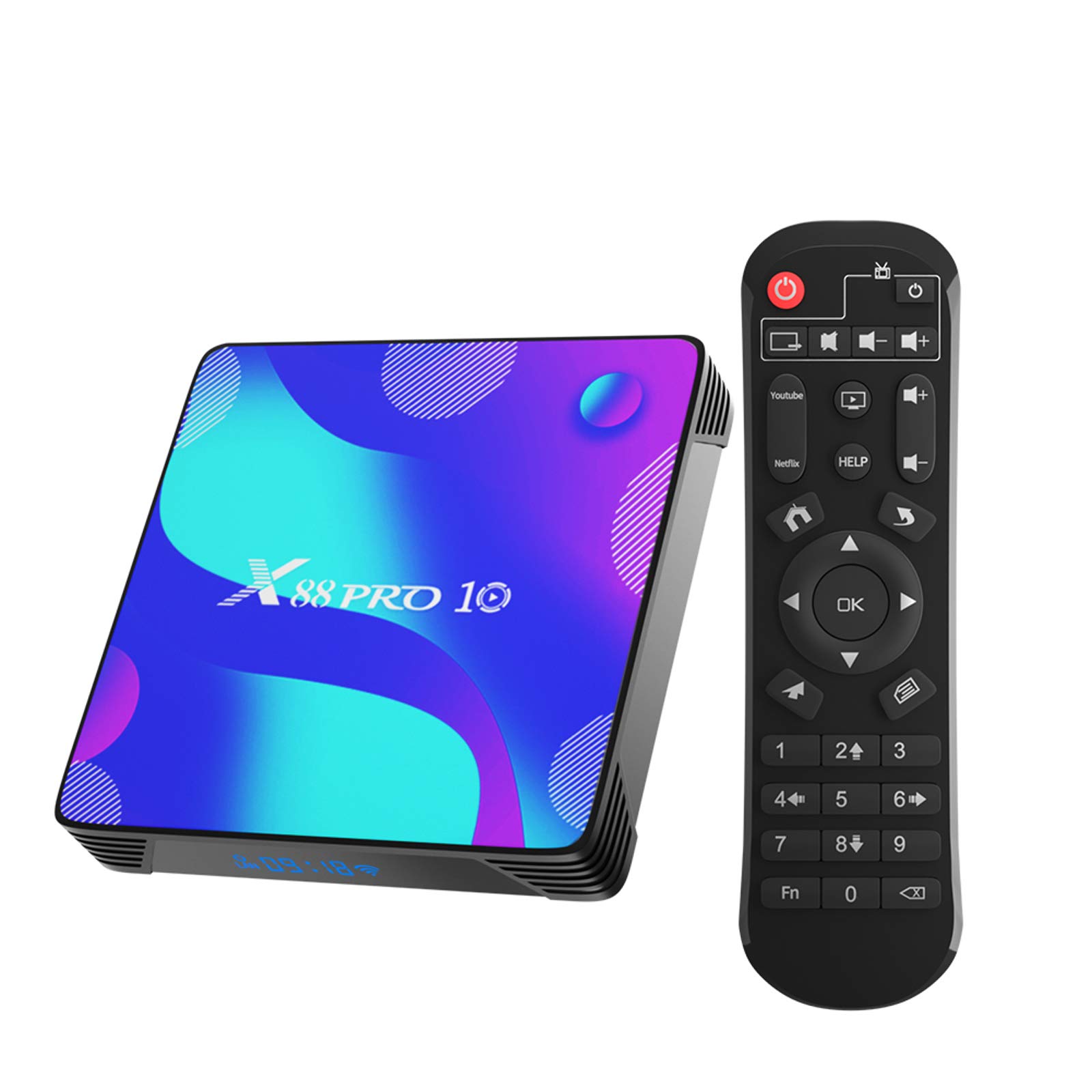 2021 Android TV Box 11.0, Android Box 2GB RAM 16GB ROM RK3318 Quad-Core Support 2.4G/5.8G Dual WiFi BT 4.0 Ethernet LAN 3D 4K TV Box