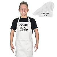 Personalized Embroidered Chef Hat and Apron set! Custom Name | Size | Color - Font - Thread | Makes a Great Gift Kids, Child, Adult, chef hats for adults chef hats chef cap