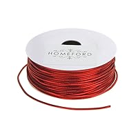 Homeford Stretch Cord Ribbon, 1/16-Inch, 25-Feet (Red)