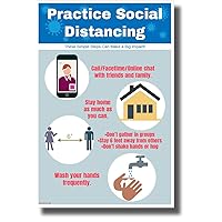 Practice Social Distancing - New Health Public Safety Prevention Poster