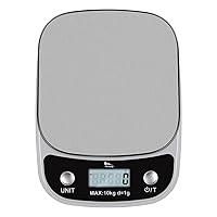 Digital Food Scale, 22 lbs/10kg Multifunction Kitchen Scale with Large Back-lit LCD Display and Tare Function for Cooking Baking Diets