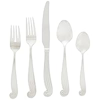 Ginkgo International LaMer 20-Piece Stainless Steel Flatware Place Setting, Service for 4