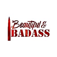 Beautiful and Badass Decal Vinyl Sticker Auto Car Truck Wall Laptop | Red Holographic | 5.5