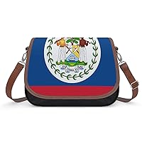 Belize Flag Women's Crossbody Bag PU Messenger Bag Shoulder Handbag Pocket Purse for Travel Office